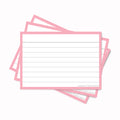 Leitner Flashcards A7 Pastel Lined pink