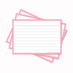 Leitner Flashcards A7 Pastel Lined pink