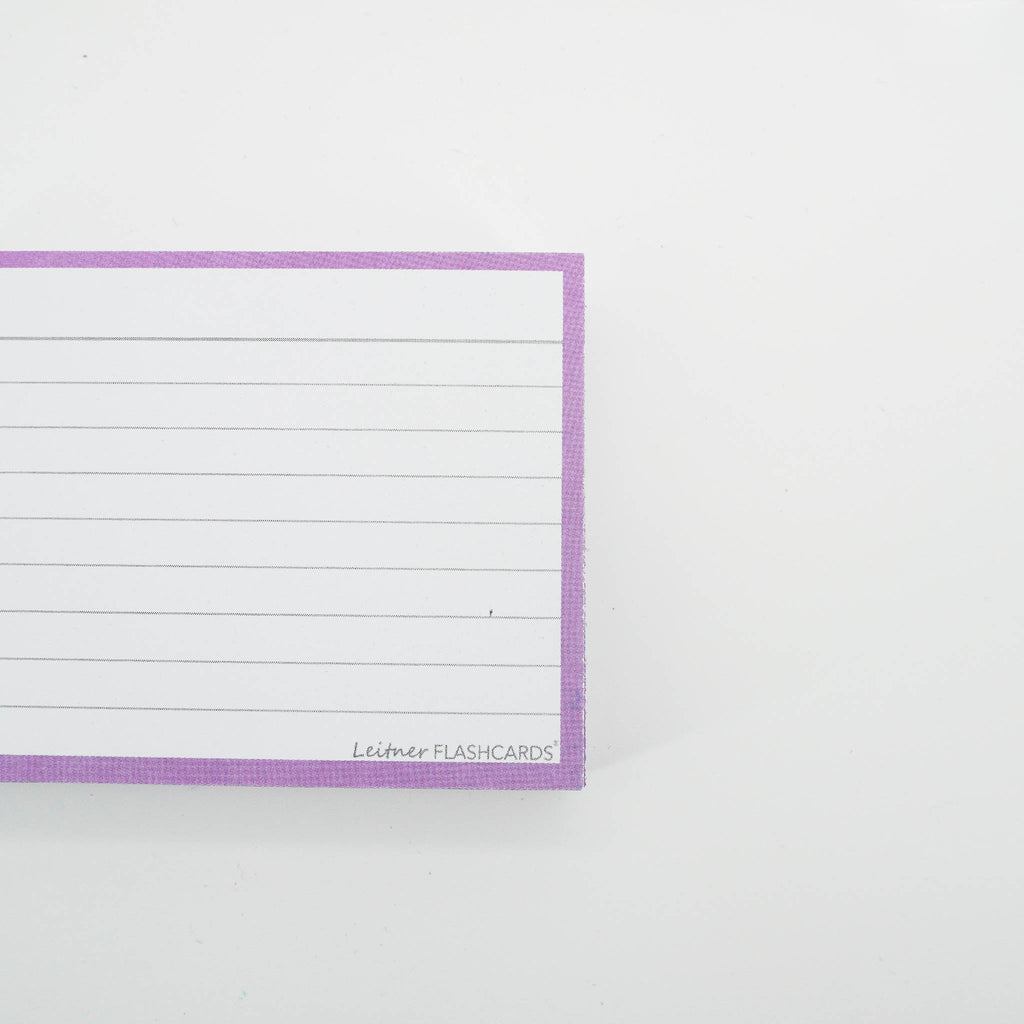 Leitner Flashcards A7 Pastel Lined purple