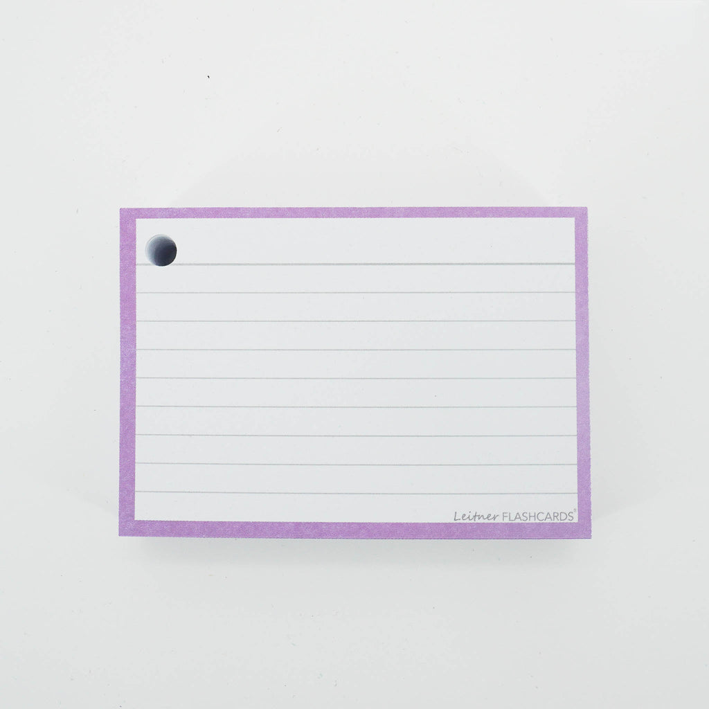 Leitner Flashcards A7 Pastel Lined purple 2