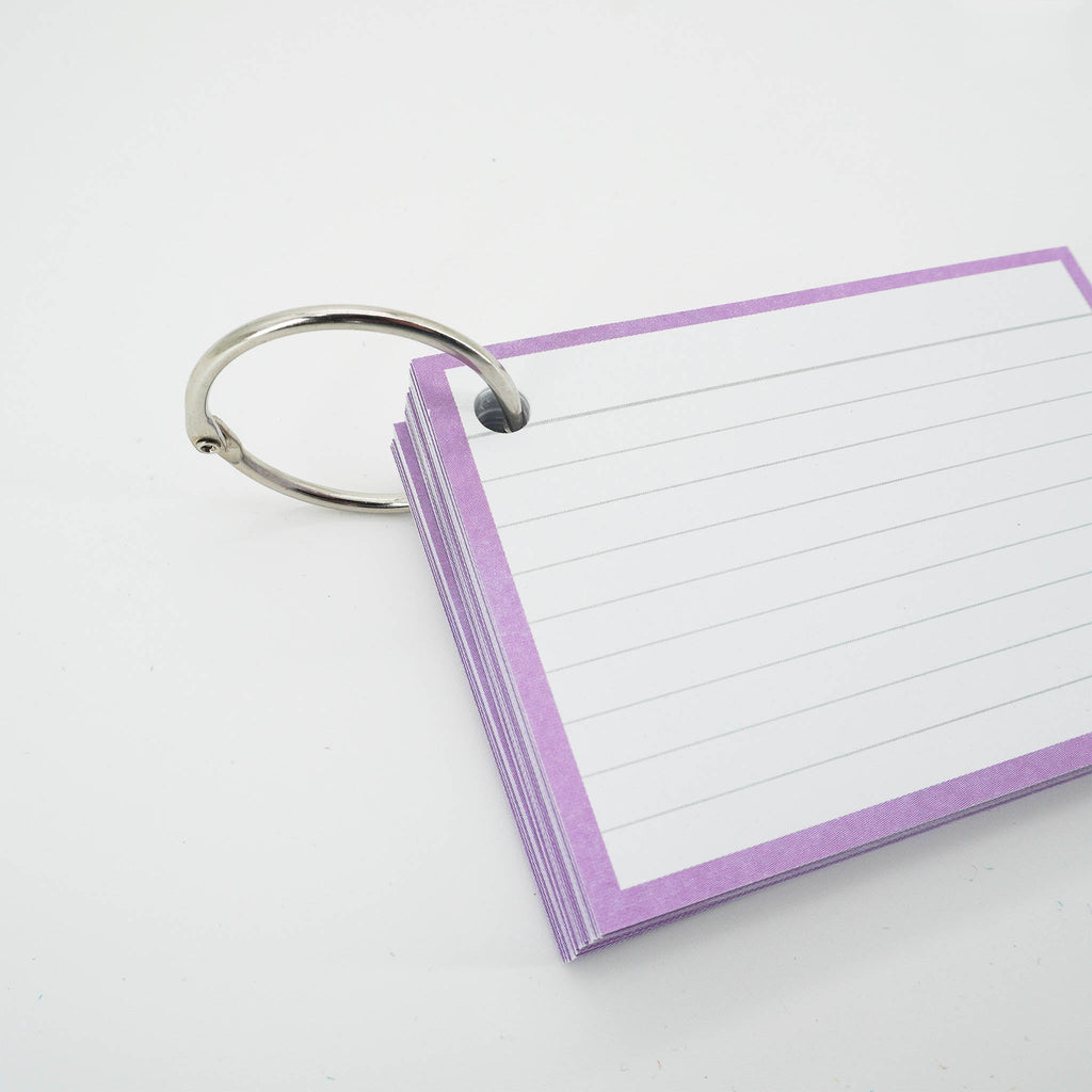 Leitner Flashcards A7 Pastel Lined purple 4