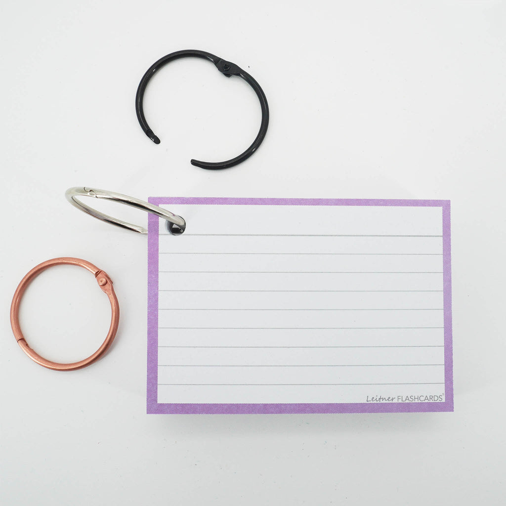 Leitner Flashcards A7 Pastel Lined purple 5