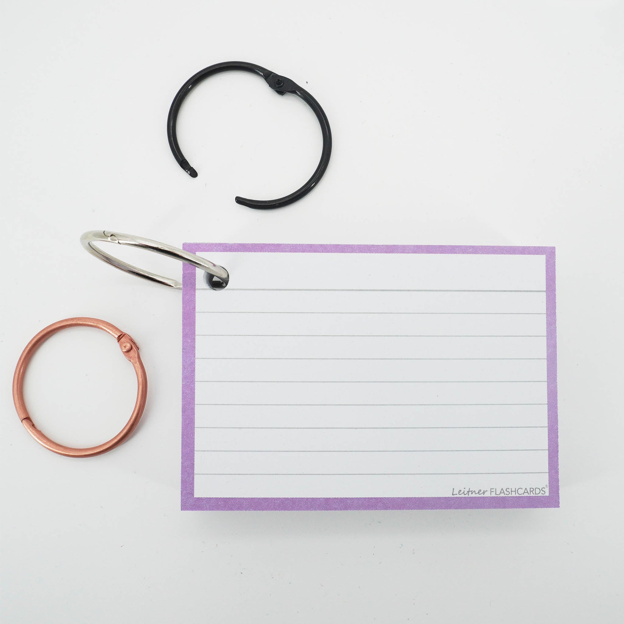 Leitner Flashcards A7 Pastel Lined purple 5