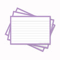 Leitner Flashcards A7 Pastel Lined purple