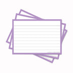 Leitner Flashcards A7 Pastel Lined purple