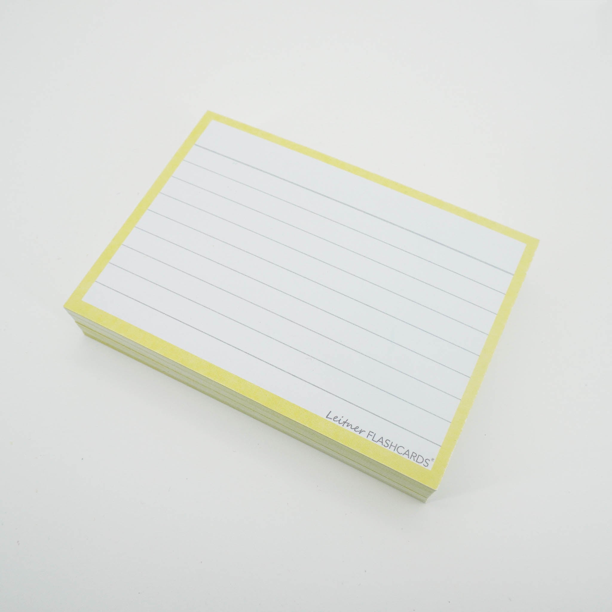 Leitner Flashcards A7 Pastel Lined yellow