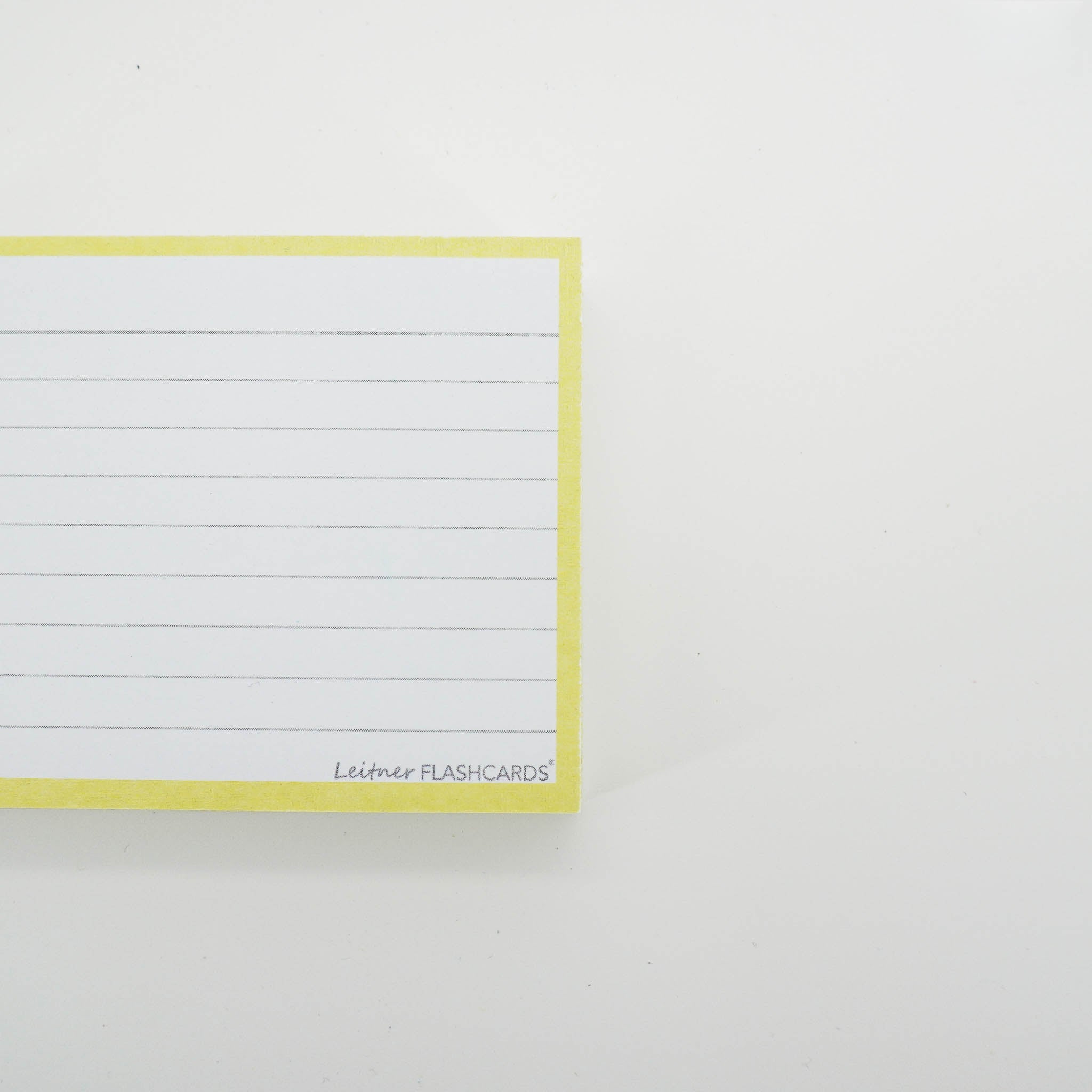 Leitner Flashcards A7 Pastel Lined yellow 2