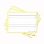 Leitner Flashcards A7 Pastel Lined yellow