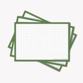Leitner Flashcards A7 Retro Dotted green