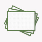 Leitner Flashcards A7 Retro Dotted green