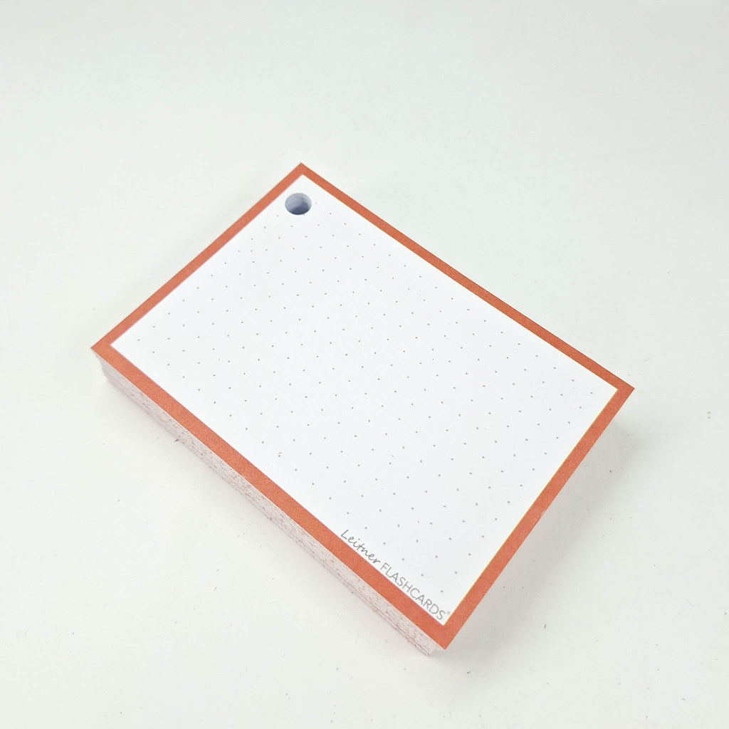 Leitner Flashcards A7 Retro Dotted orange