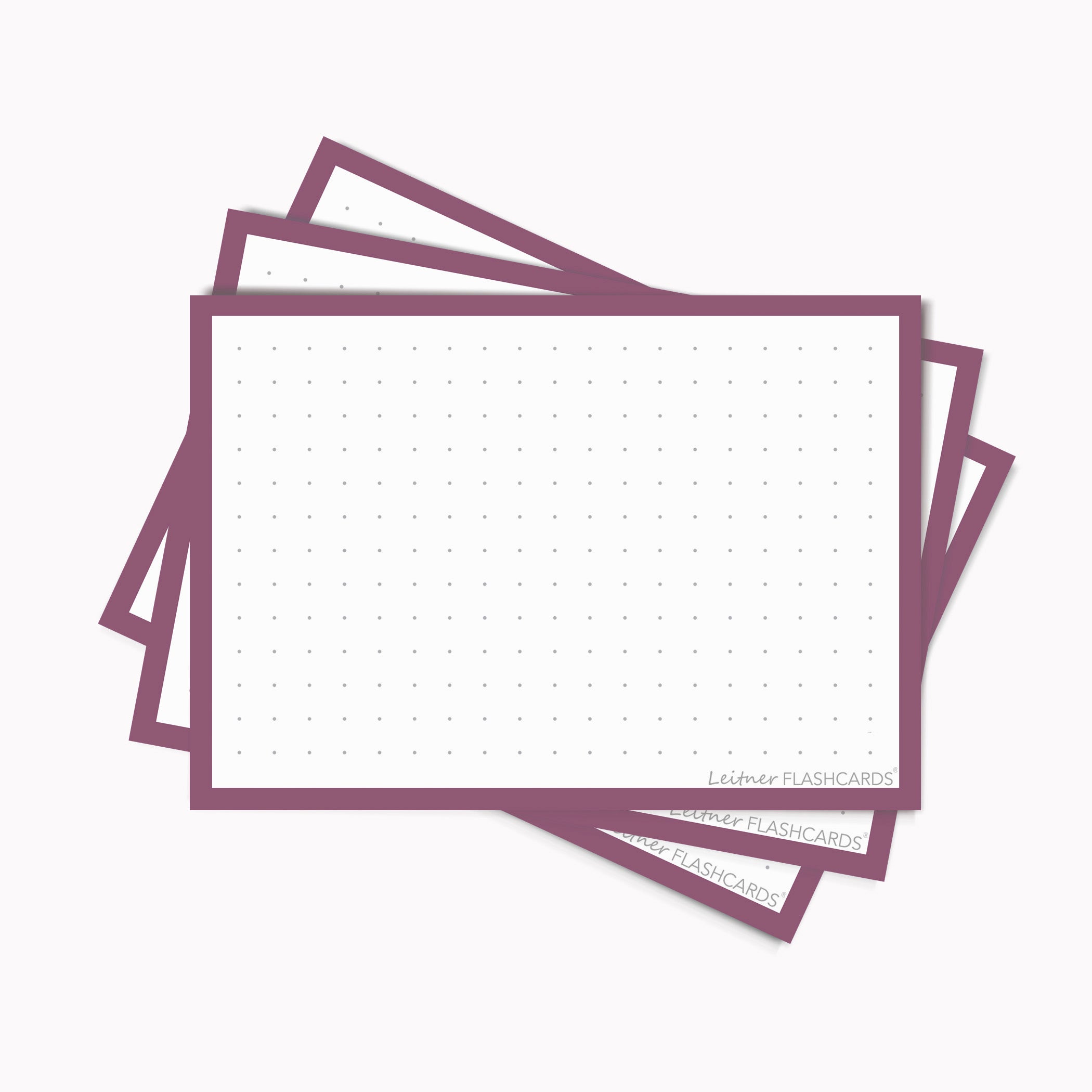 Leitner Flashcards A7 Retro Dotted purple