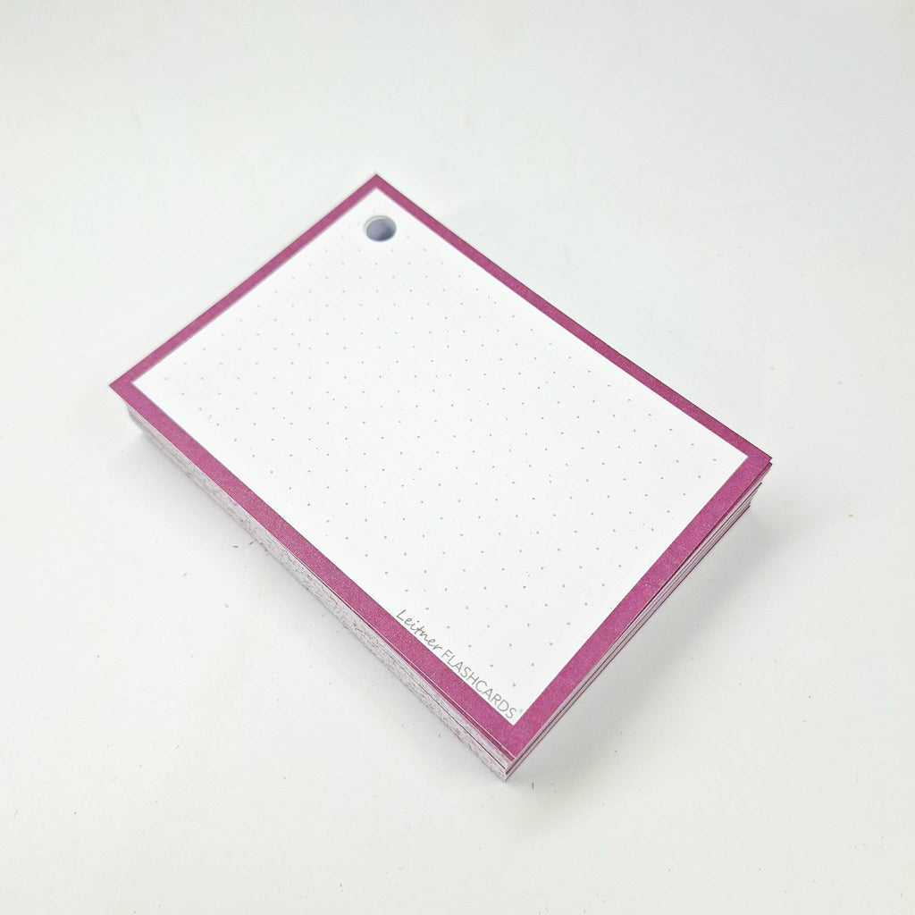 Leitner Flashcards A7 Retro Dotted purple