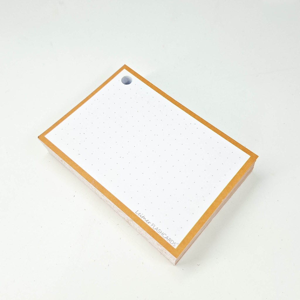 Leitner Flashcards A7 Retro Dotted yellow