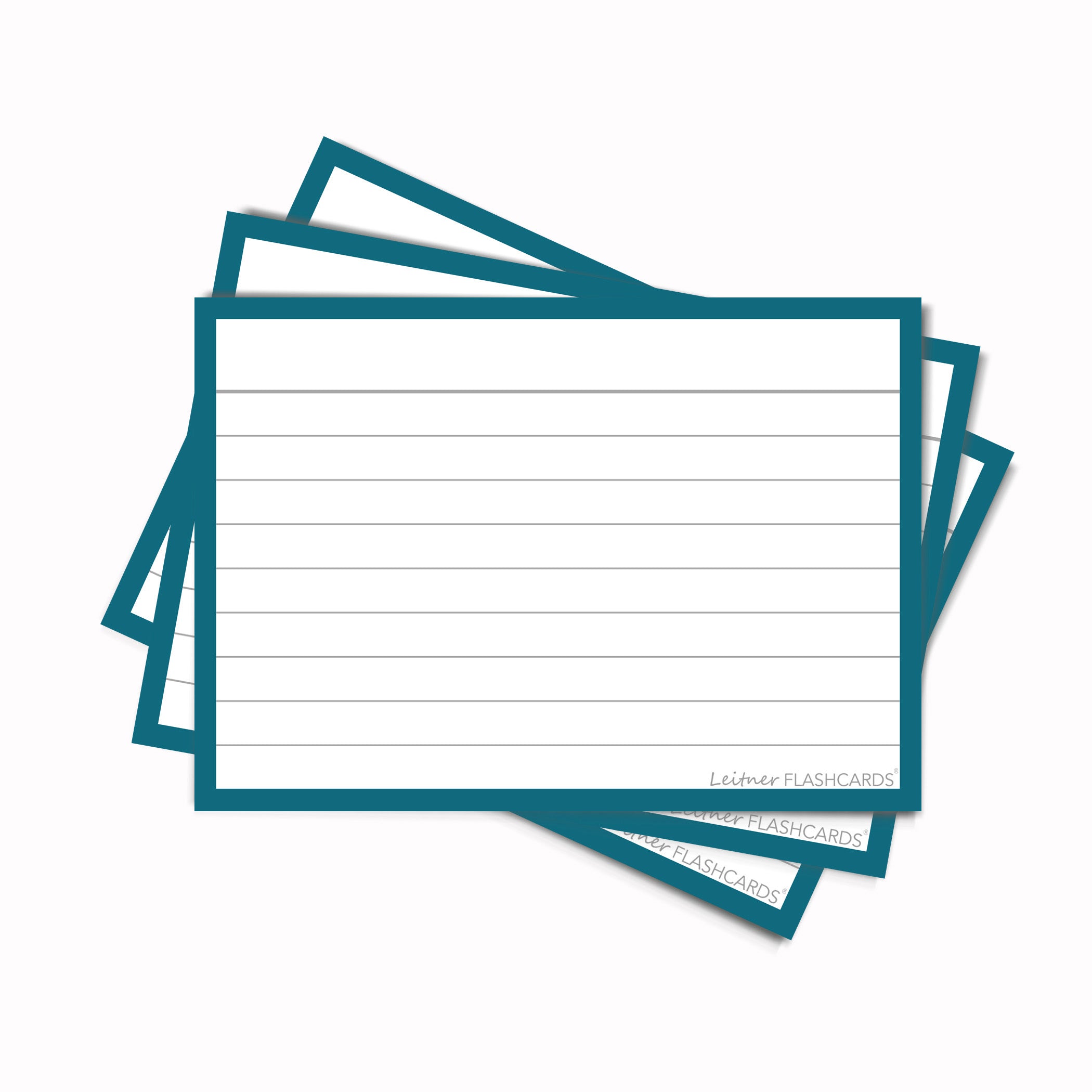 Leitner Flashcards A7 Retro Lined blue