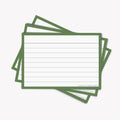 Leitner Flashcards A7 Retro Lined green