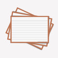 Leitner Flashcards A7 Retro Lined orange