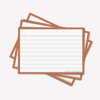 Leitner Flashcards A7 Retro Lined orange