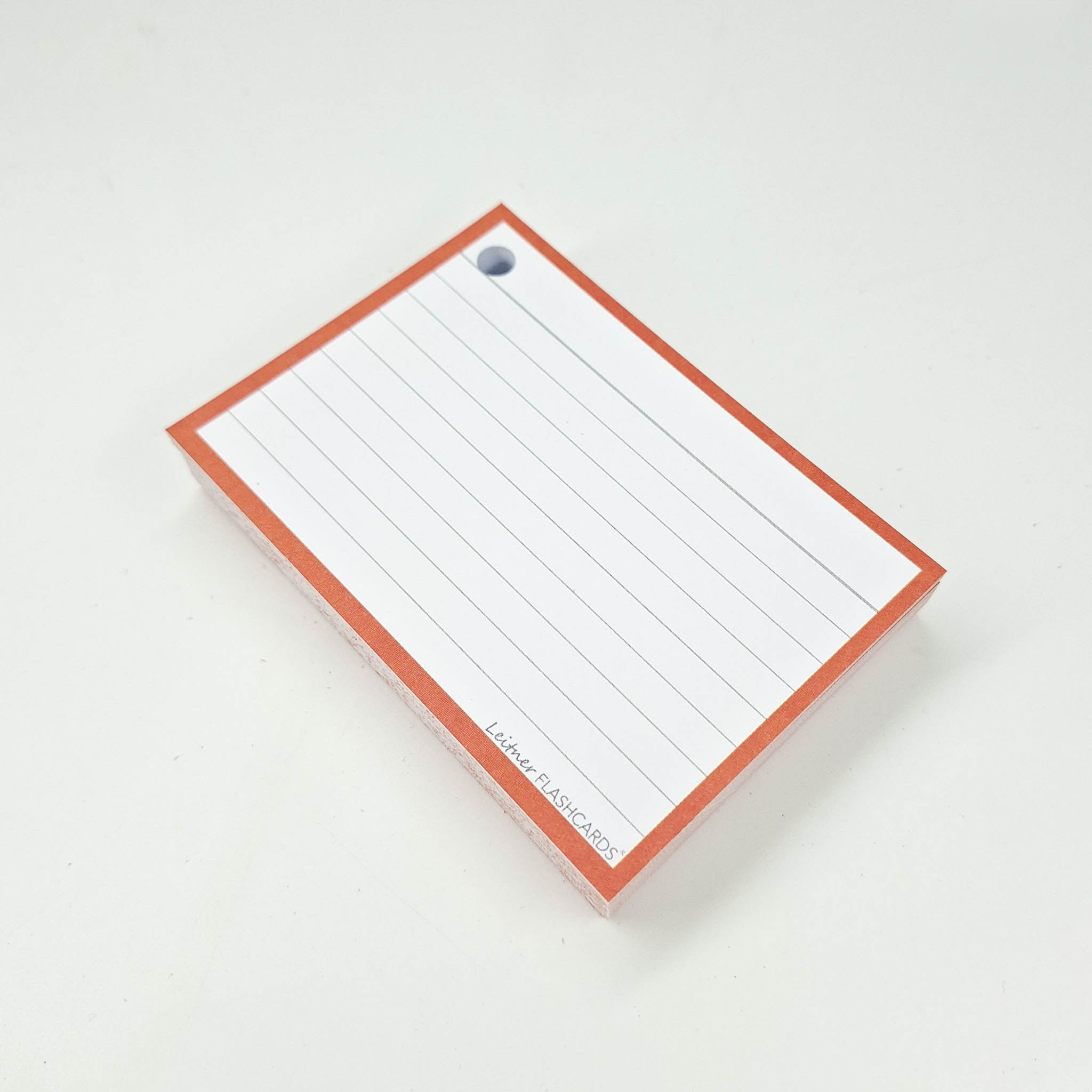 Leitner Flashcards A7 Retro Lined orange