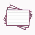 Leitner Flashcards A7 Retro Lined purple