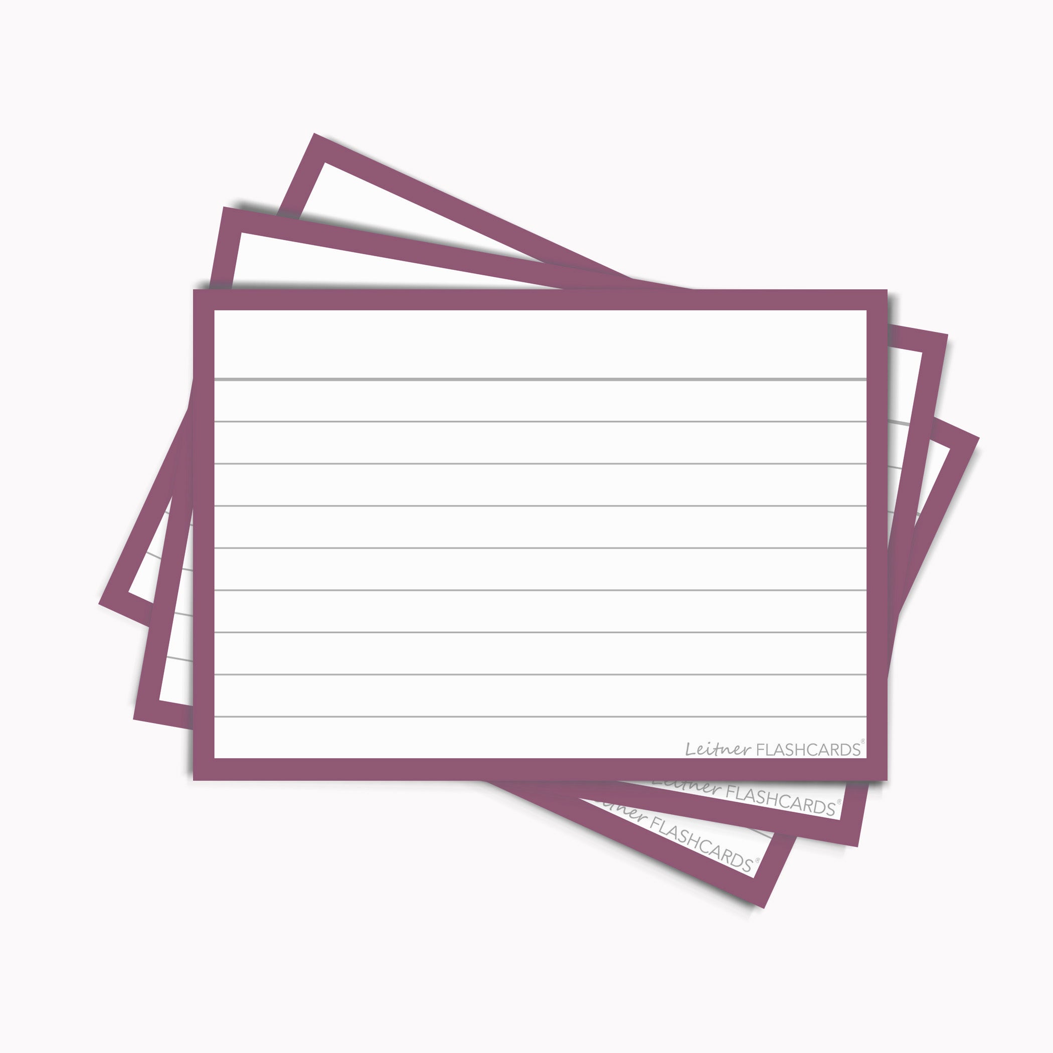 Leitner Flashcards A7 Retro Lined purple