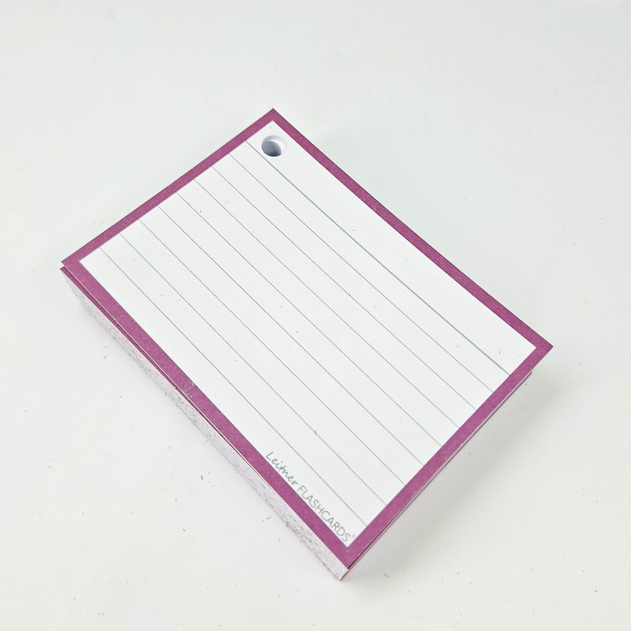 Leitner Flashcards A7 Retro Lined purple