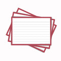 Leitner Flashcards A7 Retro Lined red