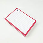 Leitner Flashcards A7 Retro Lined red