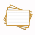 Leitner Flashcards A7 Retro Lined yellow