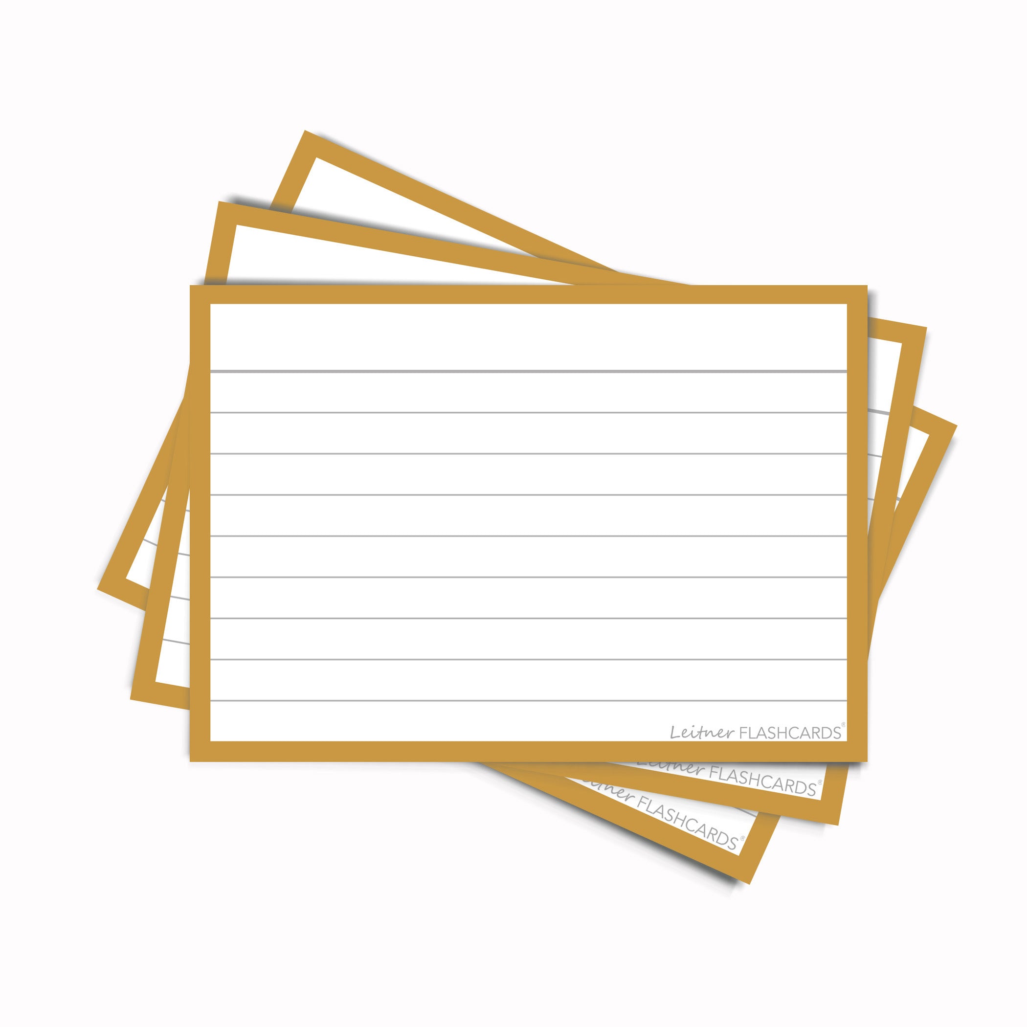 Leitner Flashcards A7 Retro Lined yellow