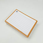 Leitner Flashcards A7 Retro Lined yellow