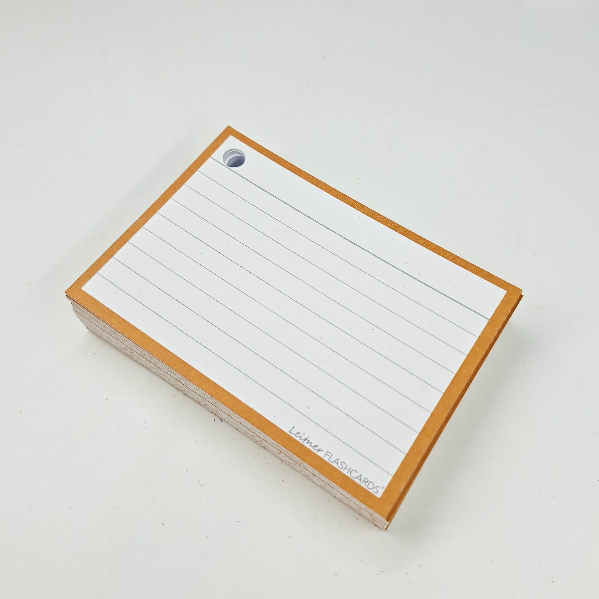 Leitner Flashcards A7 Retro Lined yellow