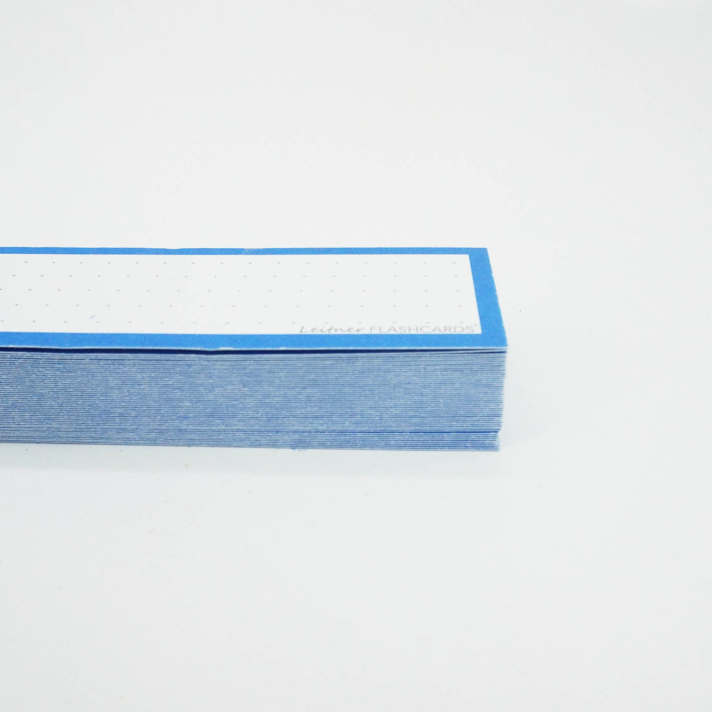 Leitner Vocabulary Cards Classic Dotted blue side view
