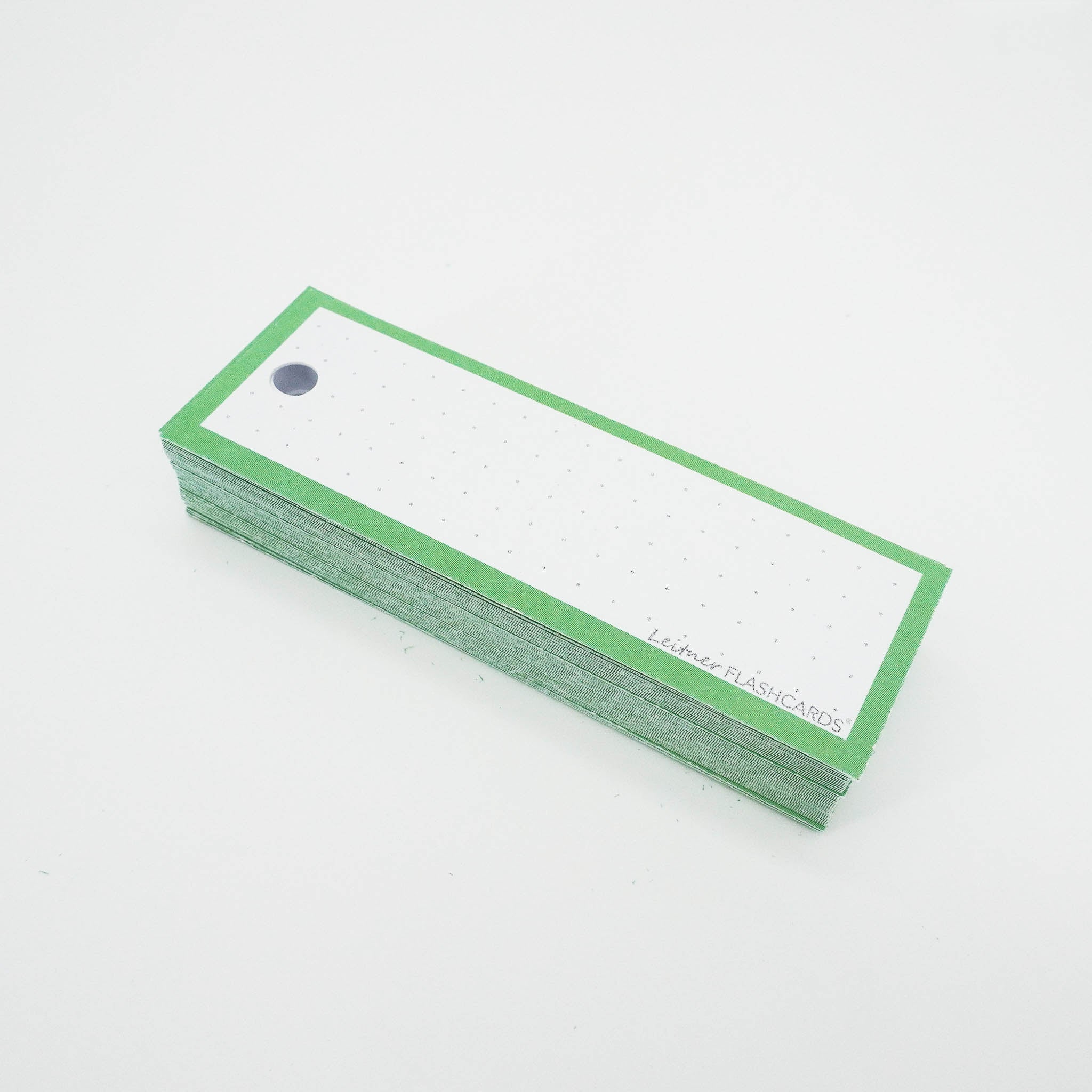 Leitner Vocabulary Cards Classic Dotted green perforated