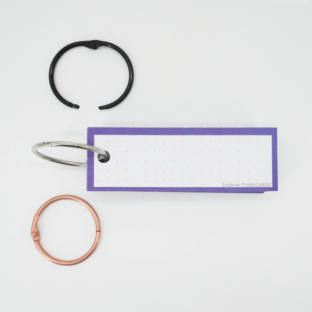 Leitner Vocabulary Cards Classic Dotted purple perforated with ring