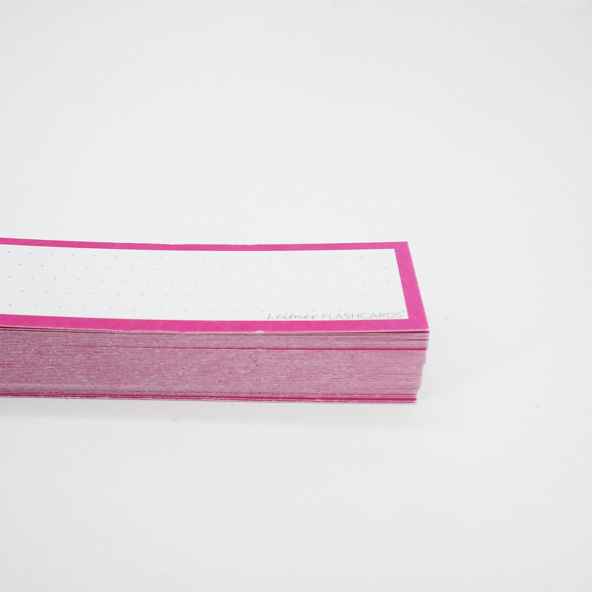 Leitner Vocabulary Cards Classic Dotted pink side view