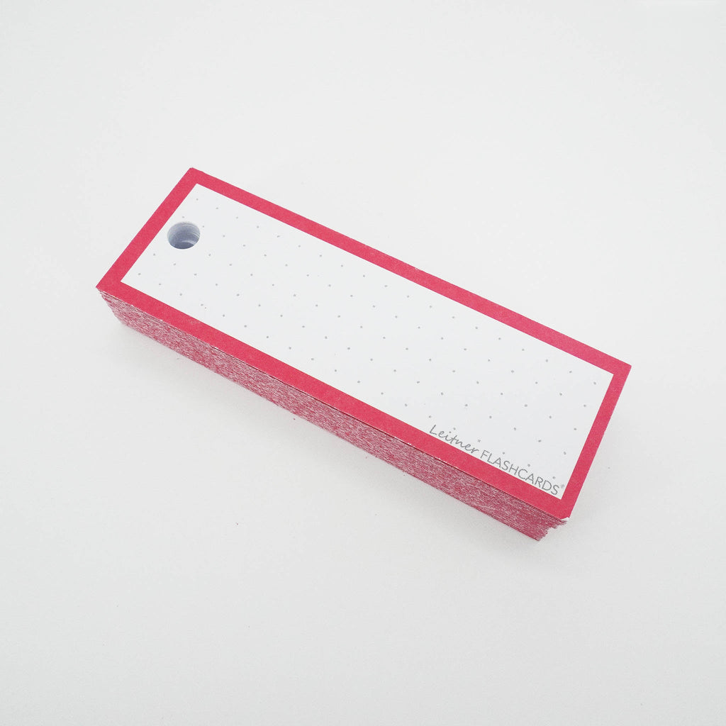Leitner Vocabulary Cards Classic Dotted red perforated