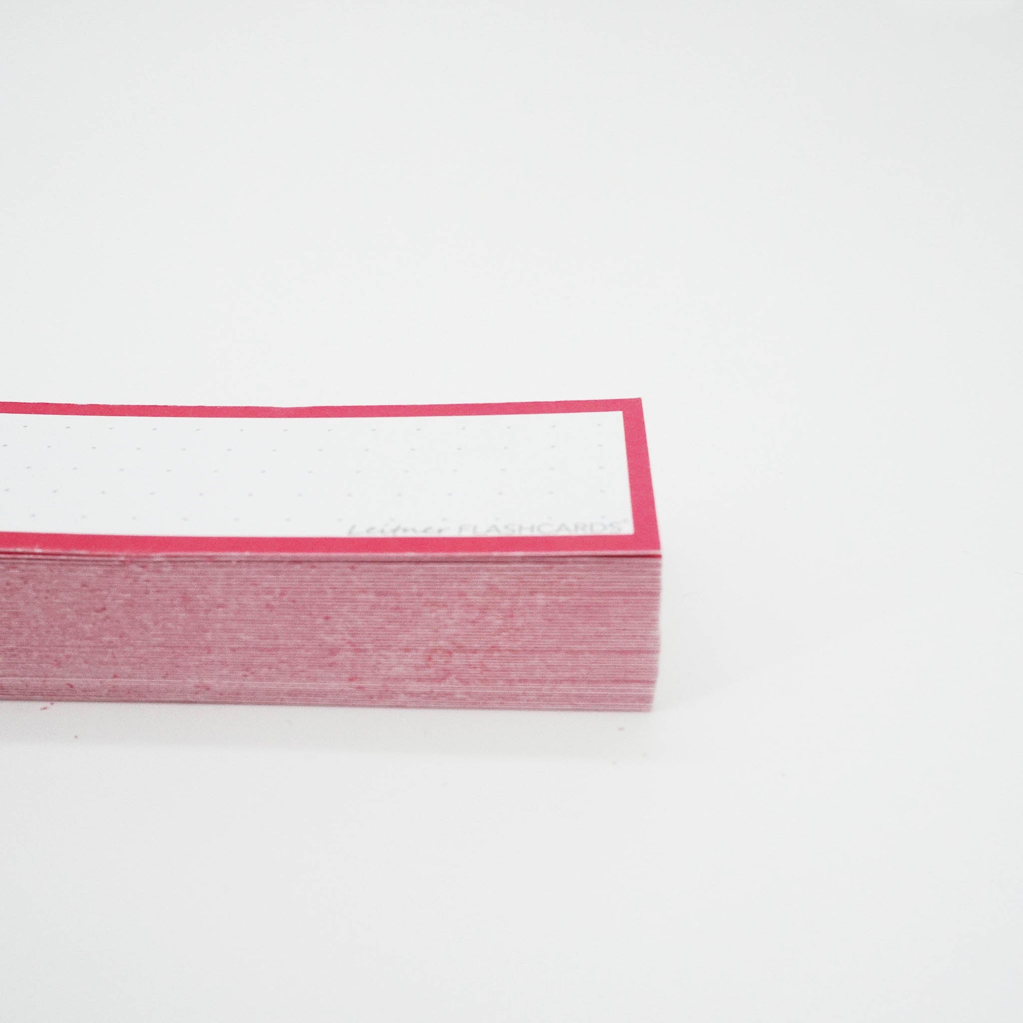 Leitner Vocabulary Cards Classic Dotted red side view