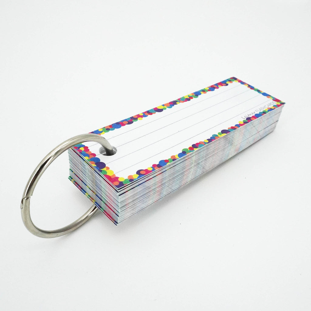 Leitner Vocabulary Cards Classic Lined confetti 5
