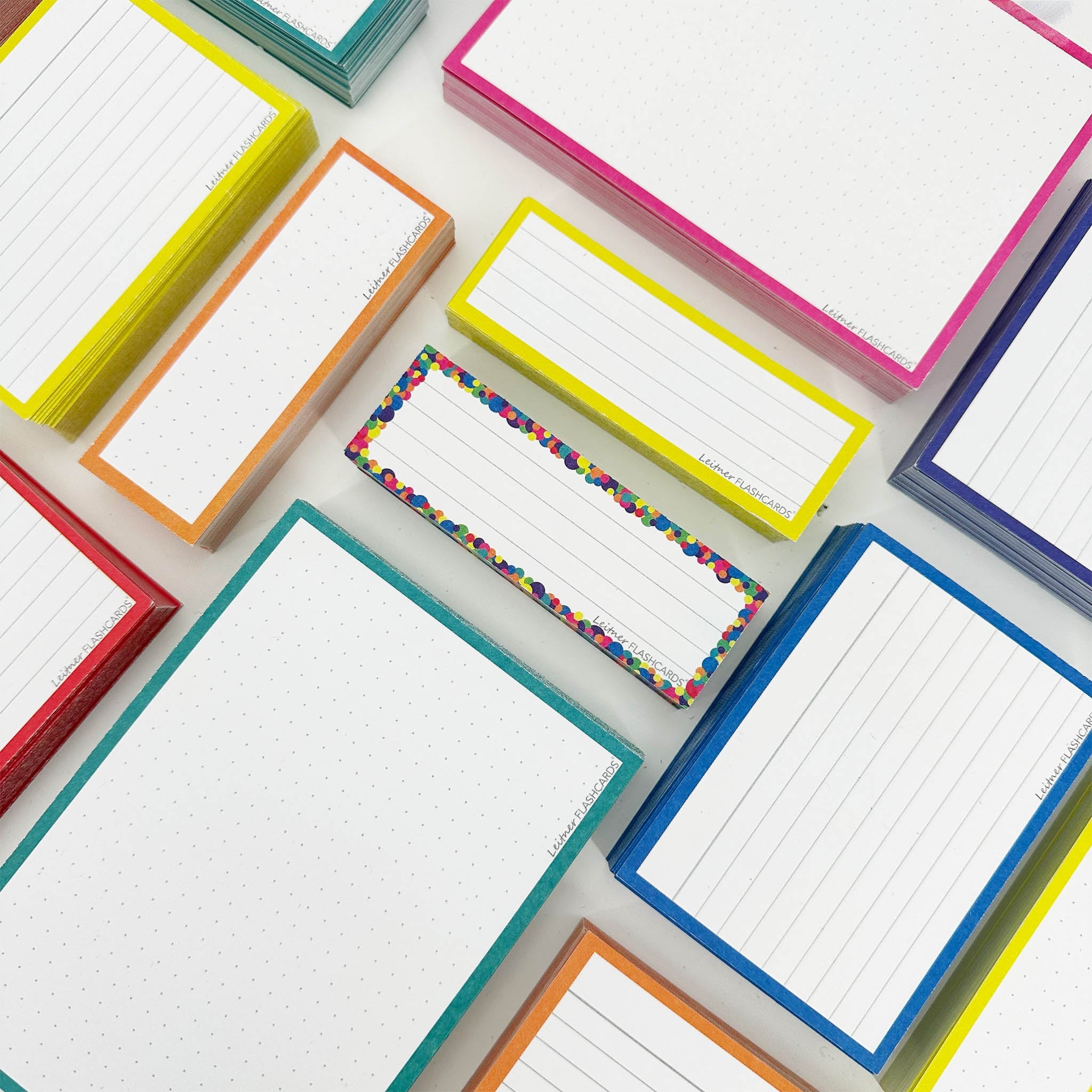Leitner Vocabulary Cards Classic Lined confetti