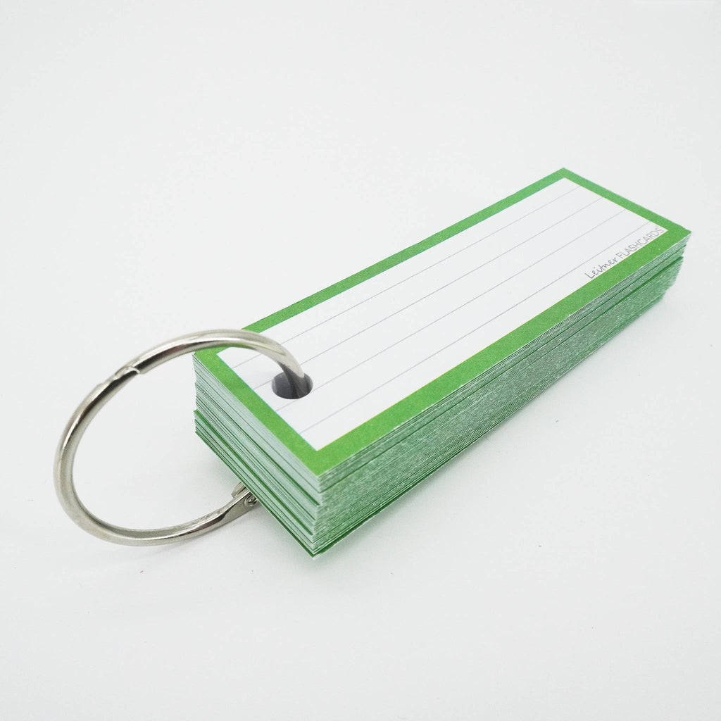 Leitner Vocabulary Cards Classic Lined green