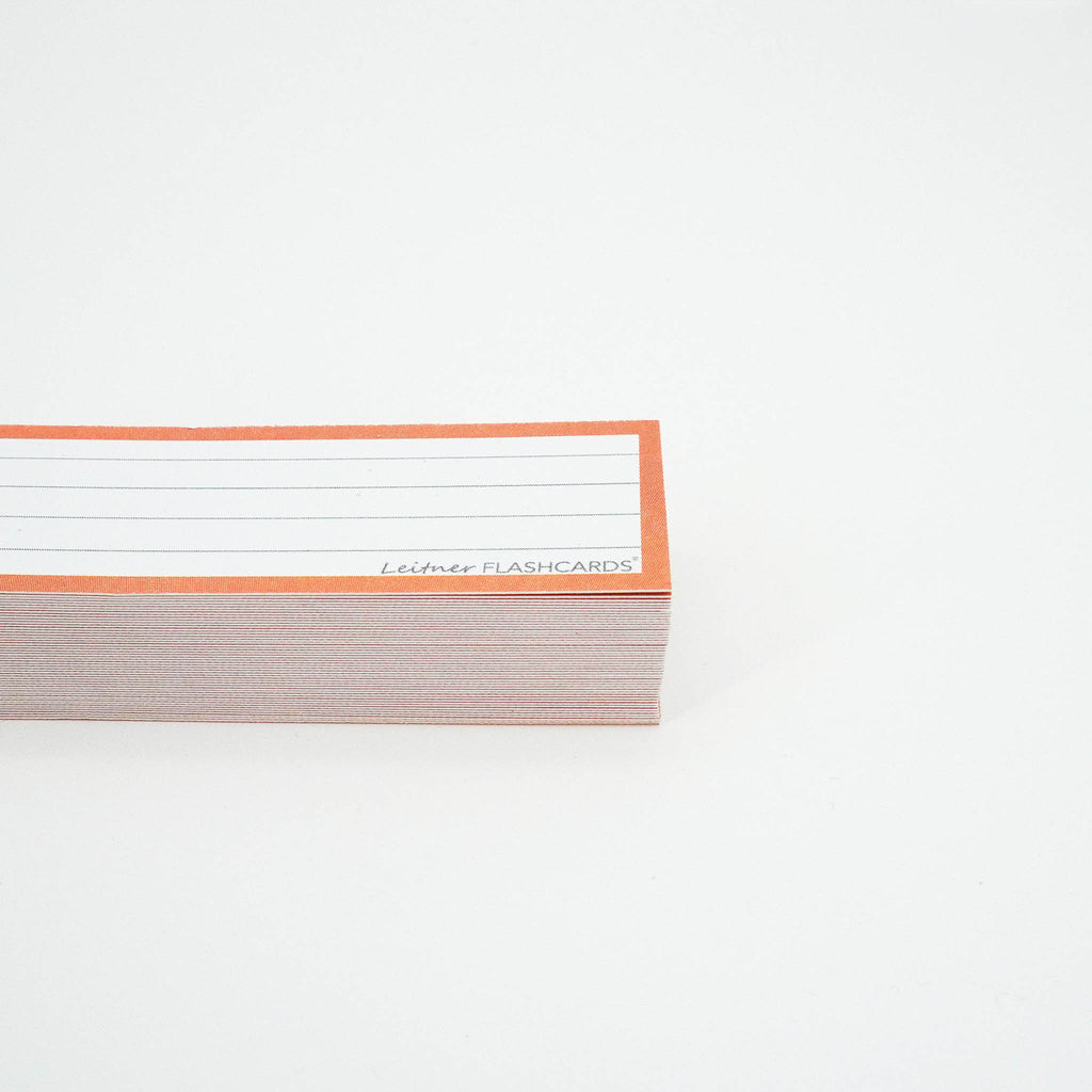 Leitner Vocabulary Cards Classic Lined orange