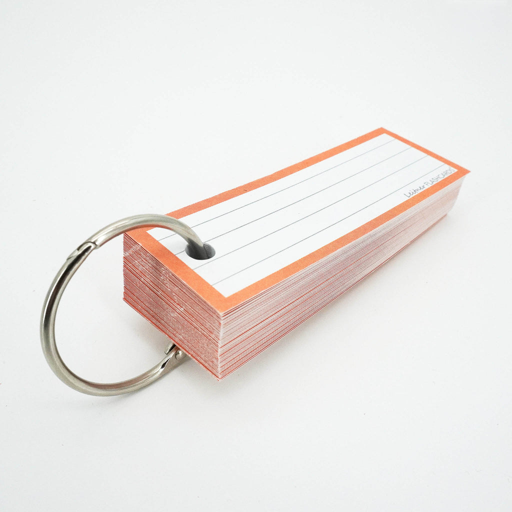 Leitner Vocabulary Cards Classic Lined orange