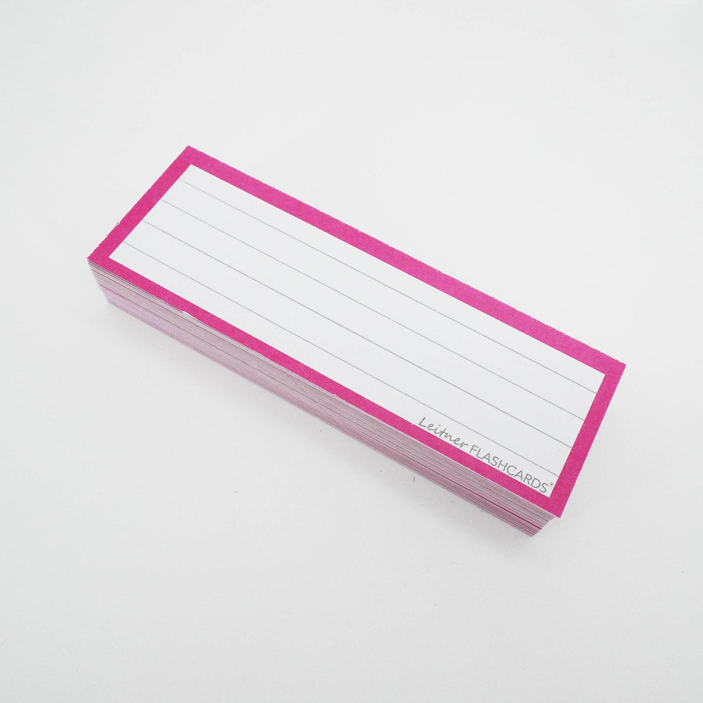 Leitner Vocabulary Cards Classic Lined pink
