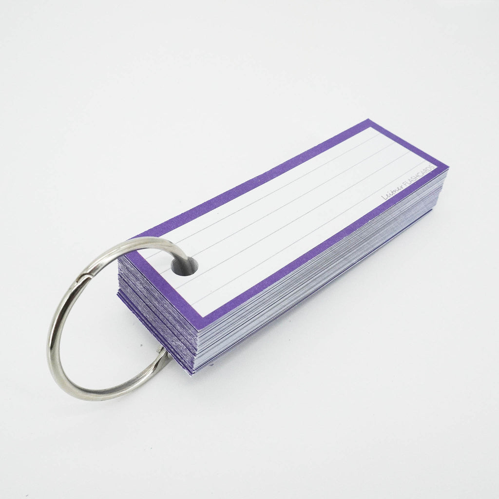 Leitner Vocabulary Cards Classic Lined purple