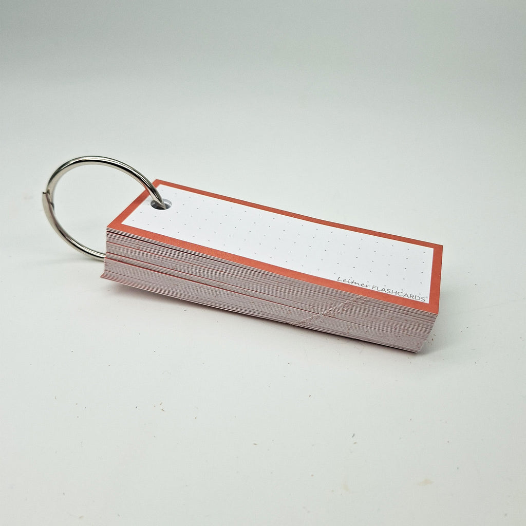 Leitner Vocabulary Cards Retro Dotted orange