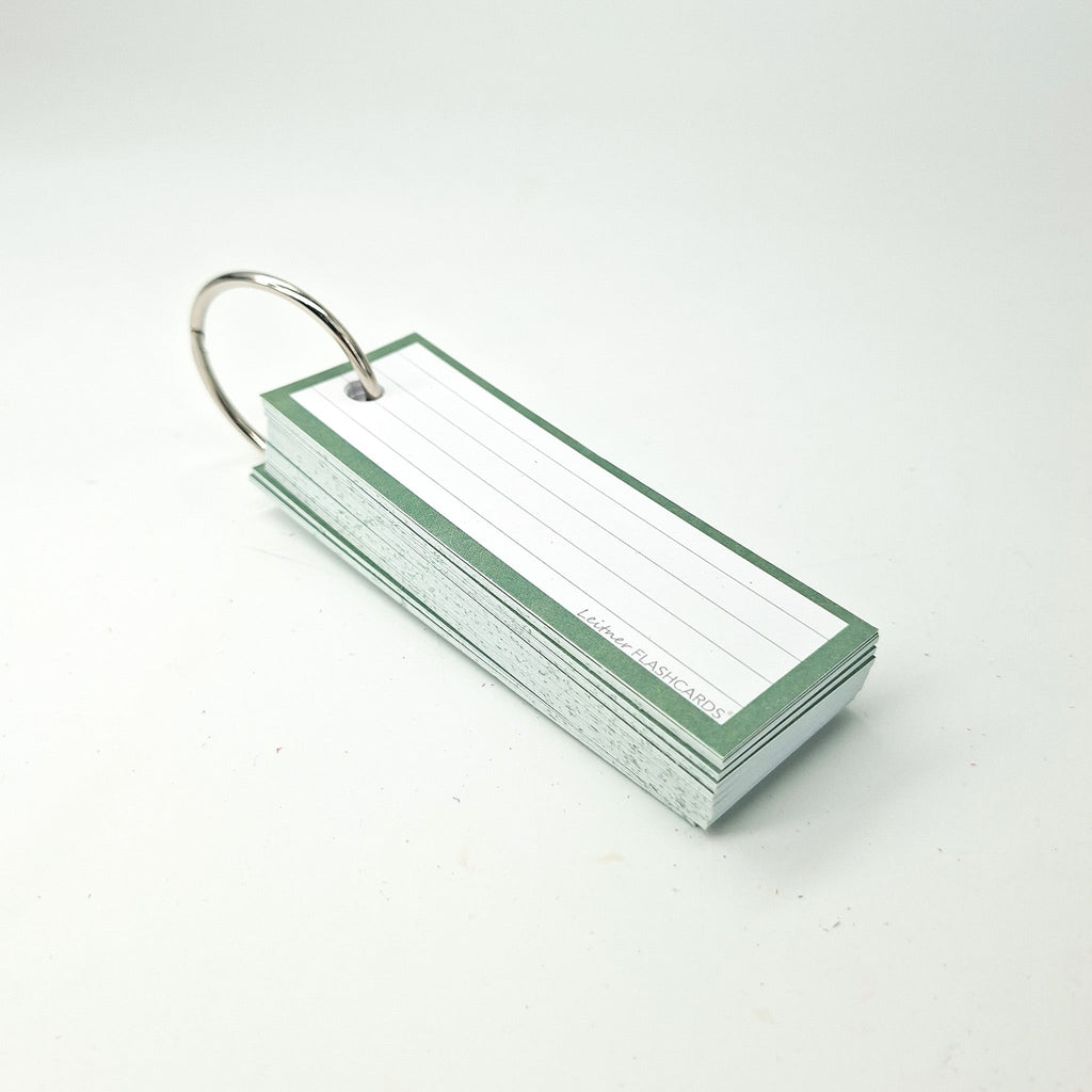 Leitner Vocabulary Cards Retro Lined green