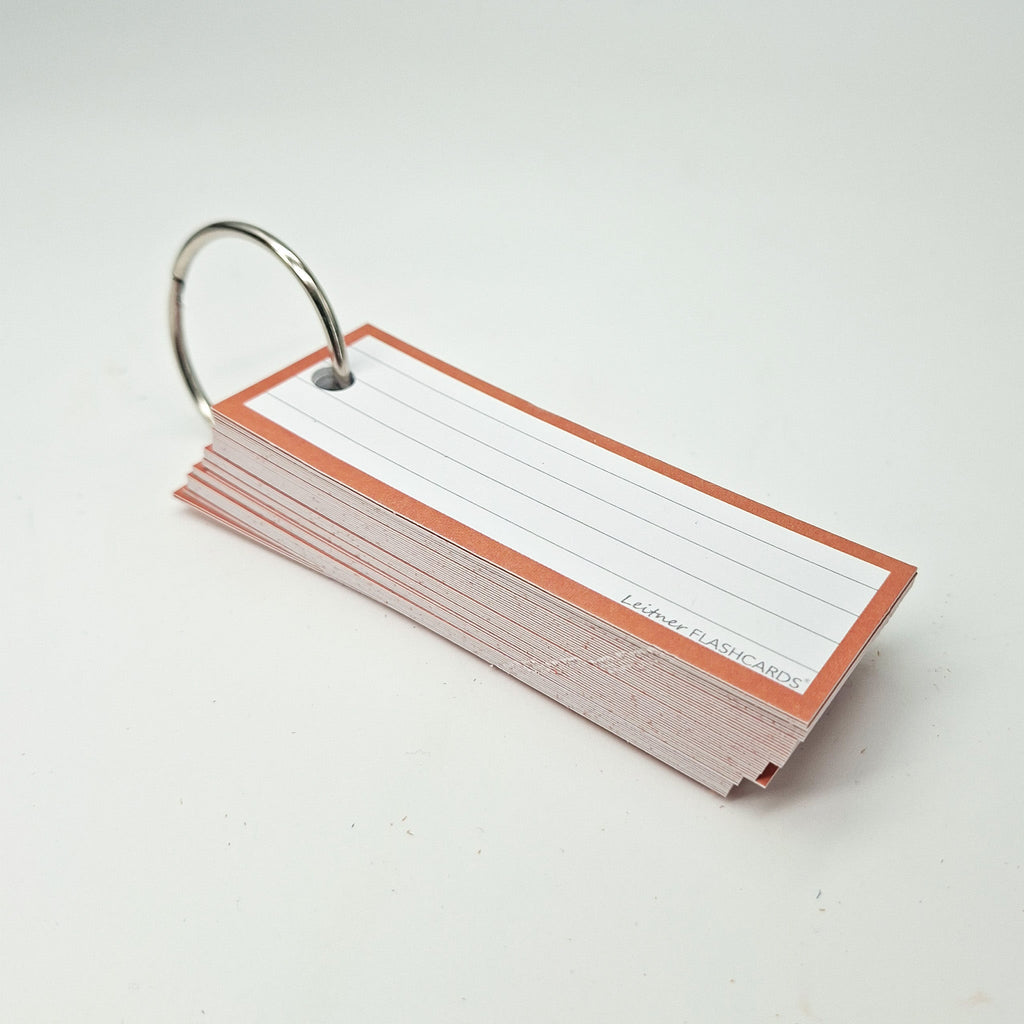 Leitner Vocabulary Cards Retro Lined orange