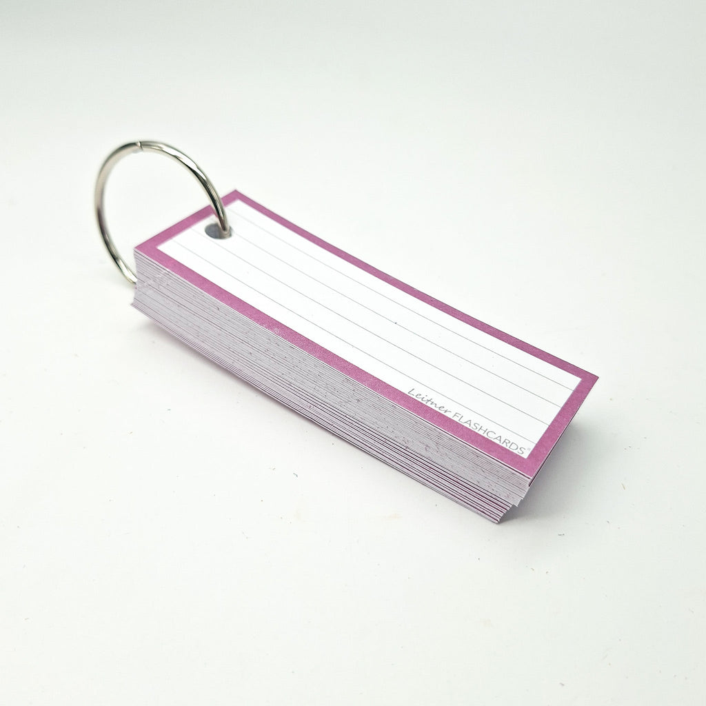 Leitner Vocabulary Cards Retro Lined purple