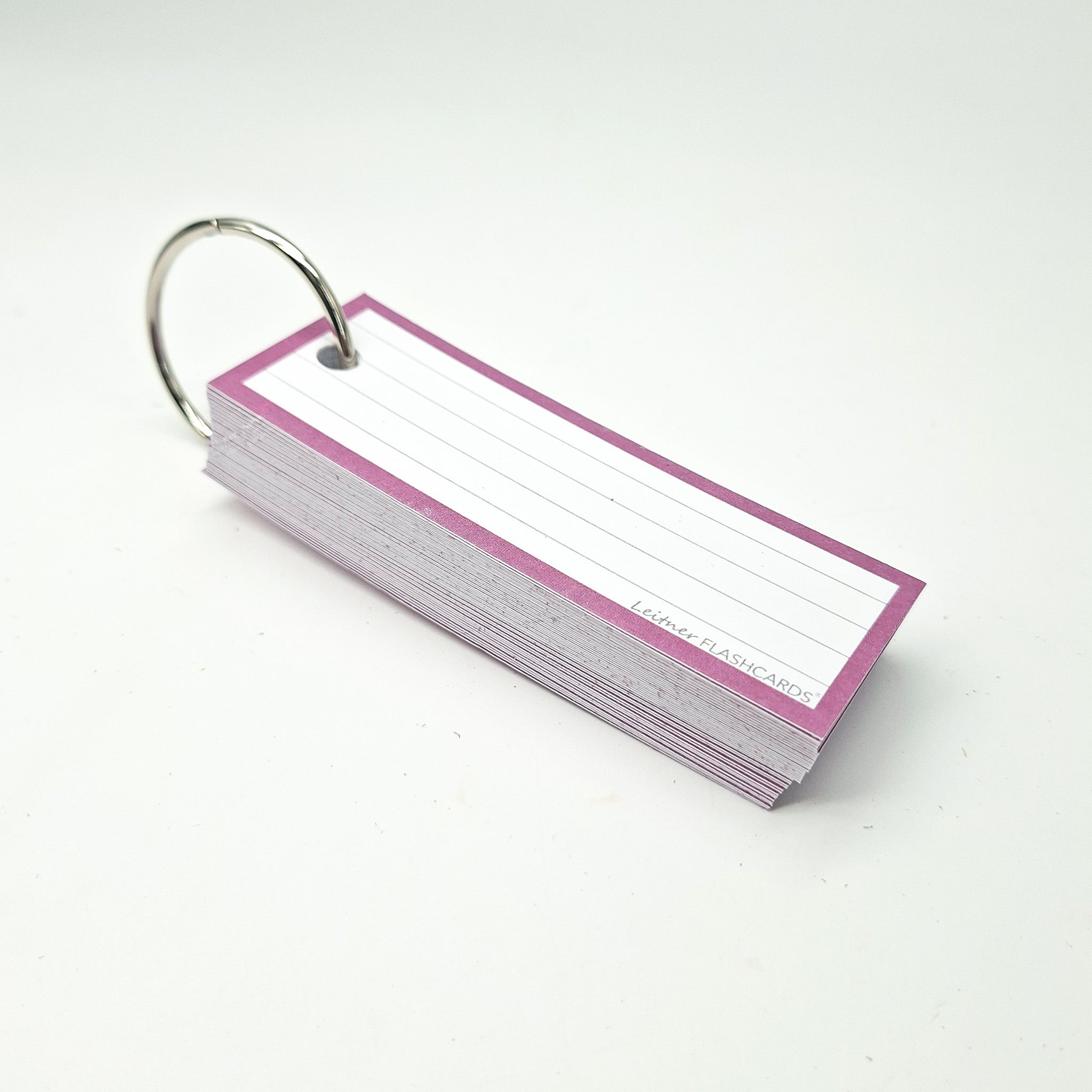 Leitner Vocabulary Cards Retro Lined purple
